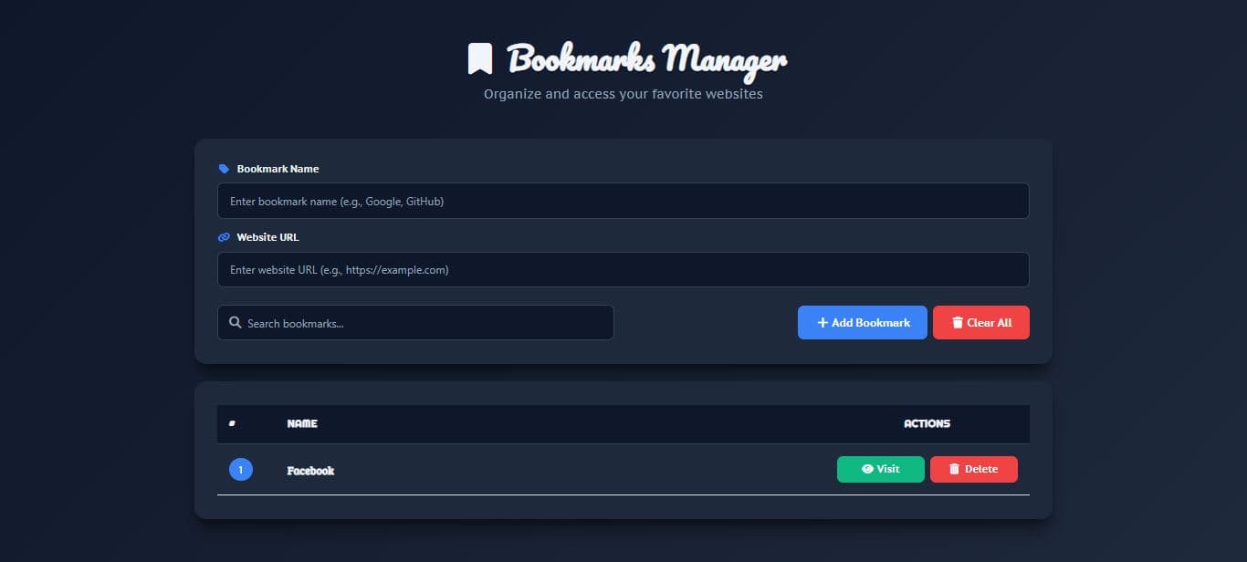 Modern Bookmarks Manager