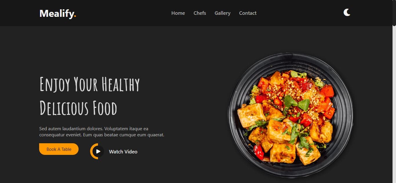 Mealify Restaurant Template